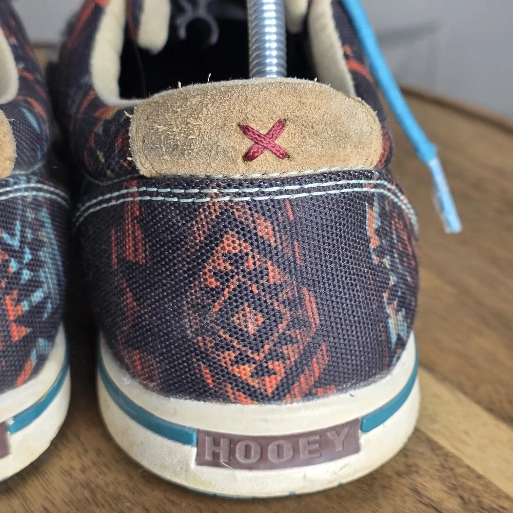 Twisted X‎ Hooey Loper Lace Up Sneakers Midnight Aztec WHYC019 Moc Toe 9 1/2 M